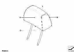 Appuie-tête pers, siège base, avant diagram for BMW 5 Series E60 525i