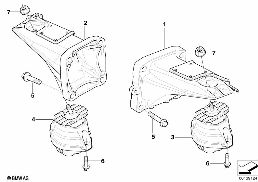 ENGINE SUSPENSION diagram for BMW 5 Series E61 LCI M5