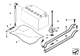 BATTERY HOLDER AND MOUNTING PARTS