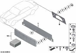 Výplň ozdobné prvky přední diagram for BMW Rolls-Royce Phantom RR1 Phantom