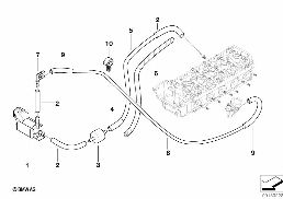 AIR PUMP F VACUUM CONTROL diagram for BMW 5 Series E61 LCI M5