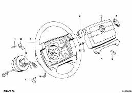 STEERING WHEEL AIRBAG diagram for BMW 3 Series E30 325i