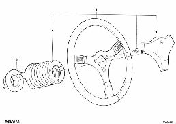 SPORTS STEERING WHEEL M-TECHNIK diagram for BMW 3 Series E21 320i