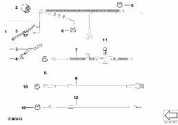 Przewód akumulatora diagram for BMW MINI R50 Cooper
