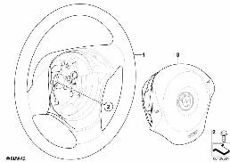 STEERING WHEEL AIRBAG diagram for BMW 1 Series E87 118d