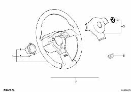 SPORTS STEERING WHEEL M-TECHNIK diagram for BMW 3 Series E30 325i