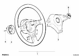 SPORTS STEERING WHEEL diagram for BMW 8 Series E31 850Ci