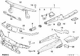FRONT BODY PARTS diagram for BMW Z3 E36 M