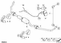 Estabilizador dianteiro / Dynamic Drive diagram for BMW 7 Series E66 750Li
