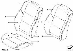 Garnissag. siège sport individual avant diagram for BMW 5 Series E60 525i