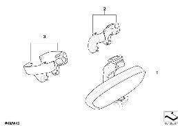 INSIDE MIRROR MANUALLY DIPPABLE diagram for BMW 1 Series E82 118d