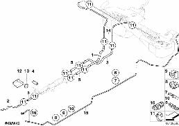 Kraftstoffleitung/Befestigungsteile diagram for BMW 3 Series E46 318i