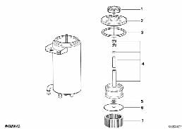 OIL CARRIER LEVELLING DEVICE/SINGL.PARTS diagram for BMW 5 Series E34 525td