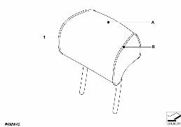 Appuie-tête pers, siège base, arriere diagram for BMW 5 Series E60 525i