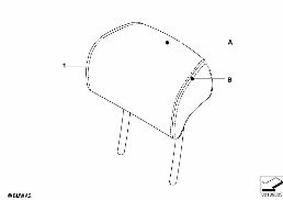 Appuie-tête person siège sport arrière diagram for BMW 5 Series E60 525i