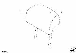Appuie-tête pers, siège confort, arriere diagram for BMW 5 Series E60 525i