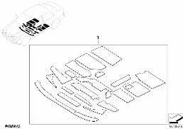 PROT. COVERS ENGINE COMPART./FOOTWELL FR diagram for BMW 3 Series E46 325i