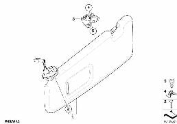 Sonnenblenden diagram for BMW 1 Series E87 120d