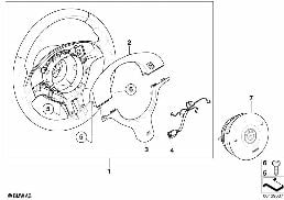 M SPORTS STRNG WHL,LEATHER,AIRBAG-SMART diagram for BMW 3 Series E46 M3