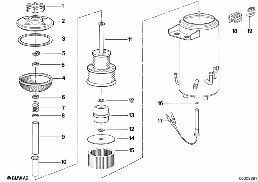 Ölbehälter Niveauregulierung/Einzelteile diagram for BMW 7 Series E32 750iL