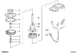 OIL CARRIER LEVELLING DEVICE/SINGL.PARTS diagram for BMW 7 Series E32 735iL