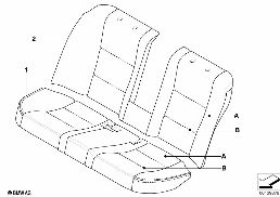 Garniture Individual siège sport arrière diagram for BMW 5 Series E60 525i