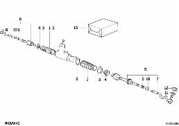 STEERING LINKAGE/TIE RODS diagram for BMW 3 Series E36 M3