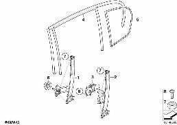DOOR WINDOW LIFTING MECHANISM REAR