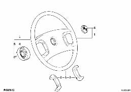 STEERING WHEEL diagram for BMW 3 Series E36 318i