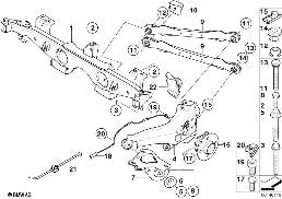 Wspornik tyl. osi-zaw. kół-łożyska kół diagram for BMW MINI R50 Cooper
