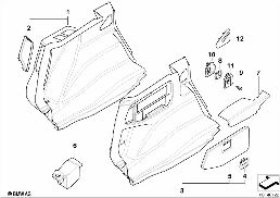 REVETEMENT DE COFFRE A BAGAGES gauche diagram for BMW 1 Series E87 LCI 120i
