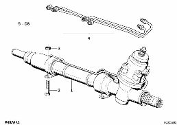 Direcção assistida diagram for BMW 5 Series E34 525ix