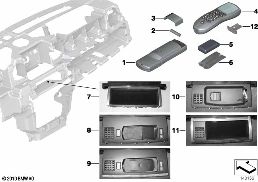 Jedn. díly telefonní sluchátko/uložení diagram for BMW Rolls-Royce Phantom RR1 Phantom