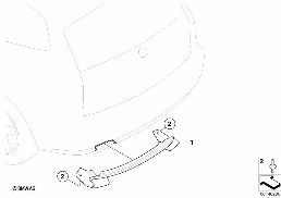 Parement jupe arr. pr échappement sport diagram for BMW X3 E83 LCI 2.0d