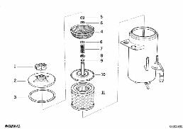 OIL CARRIER ASC+T/SINGLE PARTS diagram for BMW 8 Series E31 850Ci
