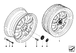 BMW alloy wheel, double spoke 154