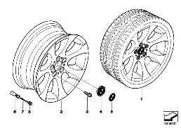 BMW LA wheel, ellipsoid styling 162