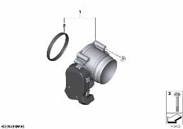 THROTTLE HOUSING ASSY diagram for BMW 5 Series E60 LCI 530Li