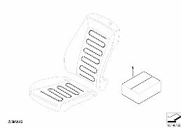 Kit de chauffage siege avant diagram for BMW 1 Series E88 118i