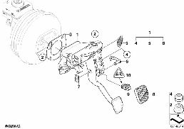 PEDAL ASSEMBLY SMG diagram for BMW 5 Series E61 LCI M5