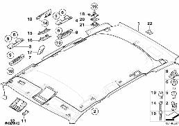 Podsufitka / Uchwyt diagram for BMW X3 E83 LCI 2.0d