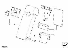 SEAT REAR, CENTER ARMREST, MULTIFUNCTION diagram for BMW 3 Series E46 325xi