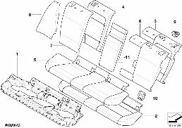 SEAT, REAR, UPHLSTRY/COVER, LOAD-THROUGH