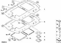 podsufitka diagram for BMW MINI R50 Cooper
