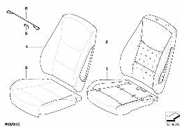 SEAT FRONT, UPHOLSTERY & COVER BASE SEAT diagram for BMW 3 Series E90 LCI 335i