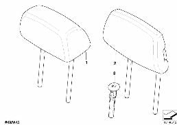 REAR SEAT HEAD RESTRAINT diagram for BMW 3 Series E90 LCI 335i