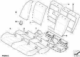 SEAT, REAR, UPHLSTRY/COVER, LOAD-THROUGH