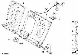 SEAT, REAR, SEAT FRAME, LOAD-THROUGH diagram for BMW 3 Series E90 LCI 335i