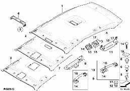 Dachhimmel / Haltegriff diagram for BMW 1 Series E87 120d
