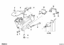 Hydro-besturing-servotronic diagram for BMW 5 Series E34 540i
